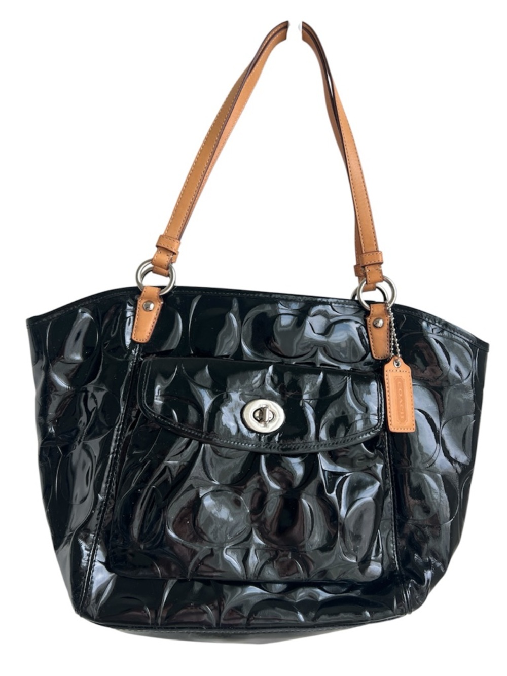 Coach Patent Leather Black Shoulder bag